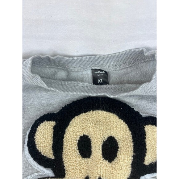 Vintage mid-2000s Paul Frank Julius monkey sweatshirt gray juniors XL Y2K - Picture 4 of 4